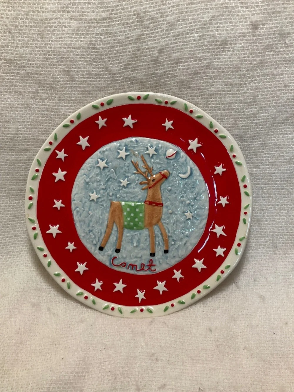 Department 56/Dept 56 Reindeer Comet Salad Plate 7 3/4